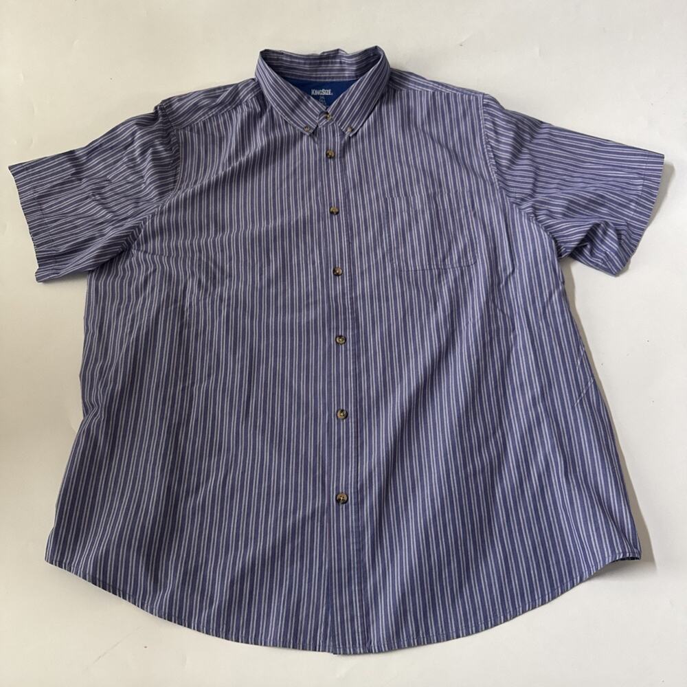 KingSize Men's 3XL‎ Tall Striped Short-Sleeve Shirt Y2K Skater Retro